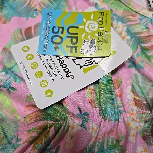 Pink Tropical Print Dress with Pom Pom Trim - Picture 2 of 4